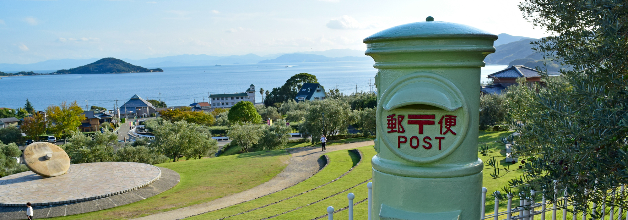 瀬戸内海の離島・香川県小豆島旅行におすすめの海沿いホテル、宿、コテージから小豆島観光で小豆島オリーブ公園をしよう
