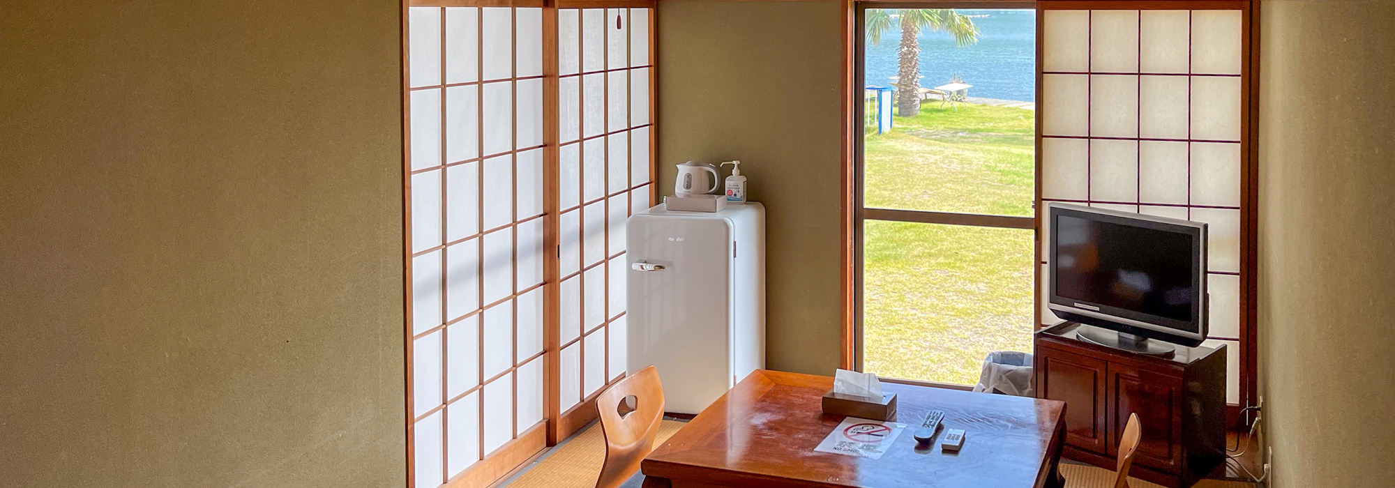 「シータイガーアイランドイン小豆島」の海が見えるコテージ「和室7号棟」